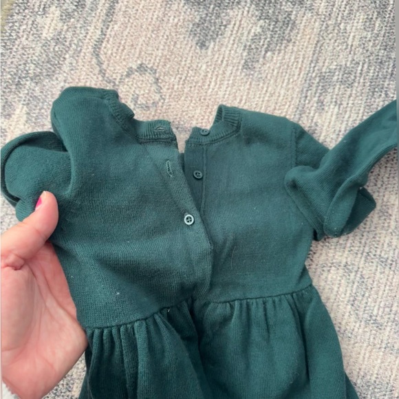 Toddler girl green sweater dress - Picture 5 of 5